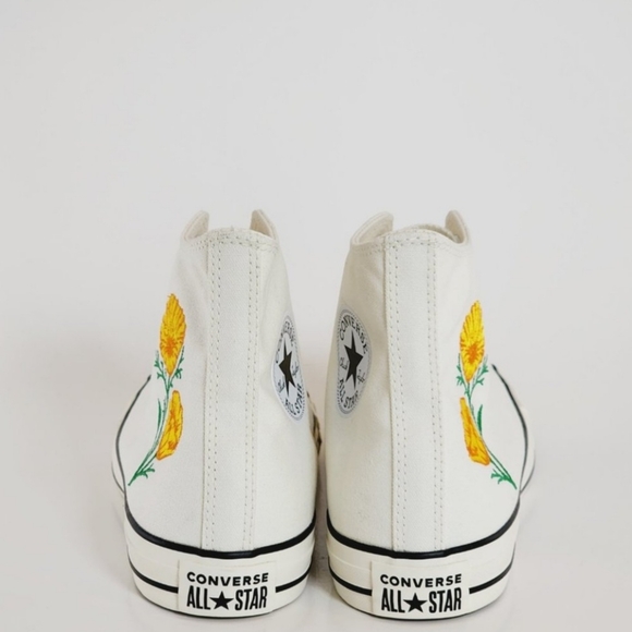 Converse CTAS Hi X You 'Floral Embroidery' Unisex Sneakers 163038C NWT - Picture 5 of 6